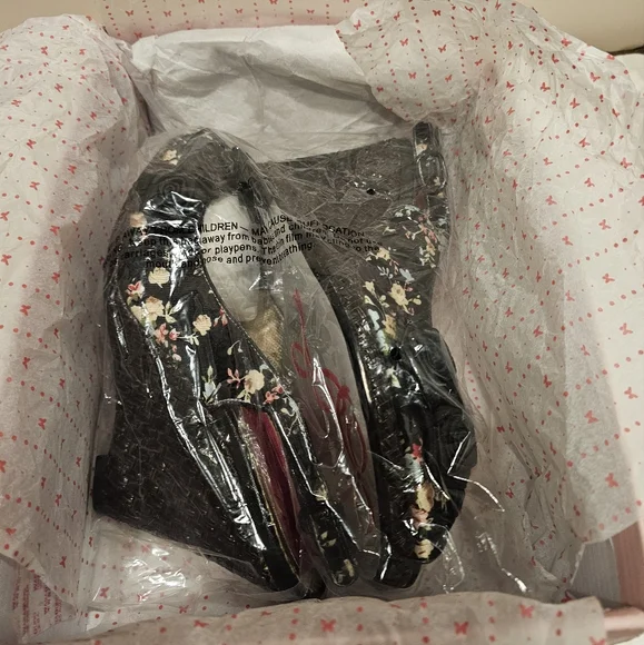 Poetic Licence Softer Side floral PeepToe Slingback Platform Wedge 8M New in box - Picture 11 of 16